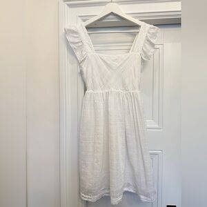 VINEYARD VINES WHITE RUFFLE DRESS XS COVERUP RETAIL $139